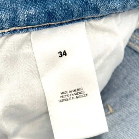 Favorite Daughter Jordie Wide Leg Jeans Sz 34 Long Super High Rise Blue Cotton - Picture 6 of 16